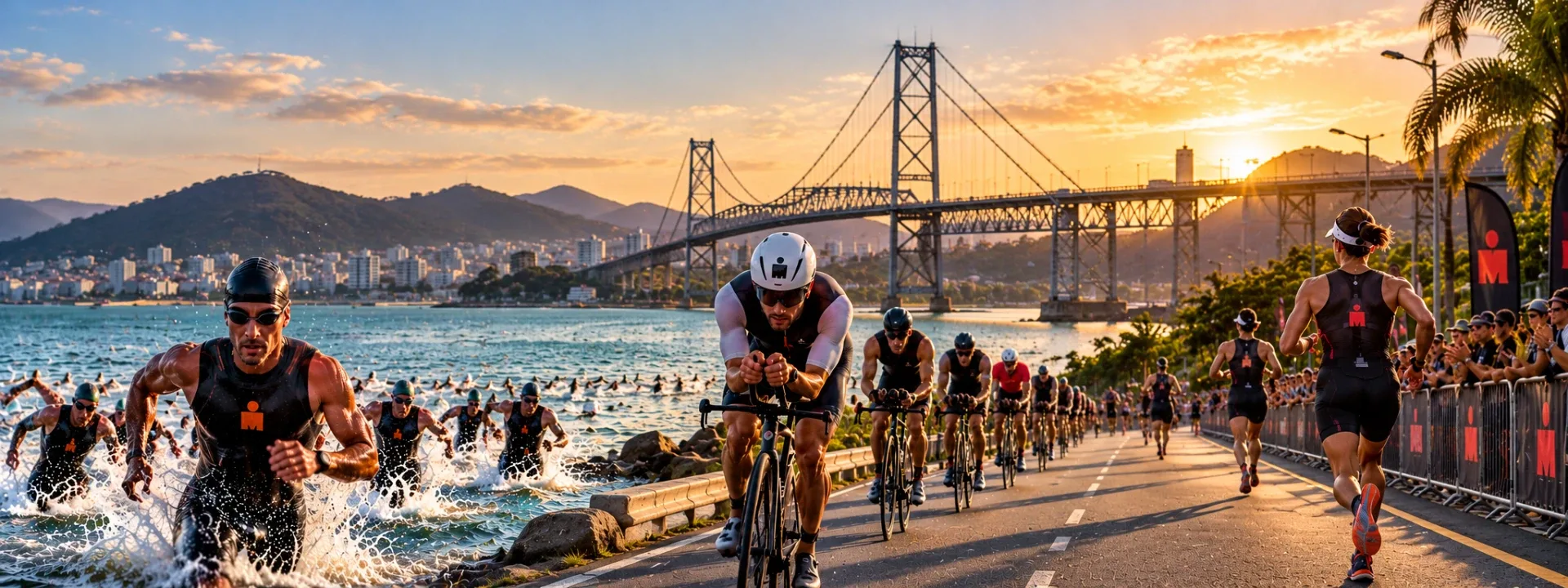 Atleta competindo em prova de endurance