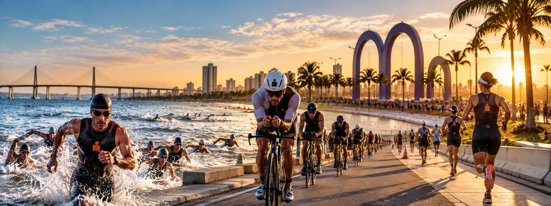 Atleta competindo em prova de endurance