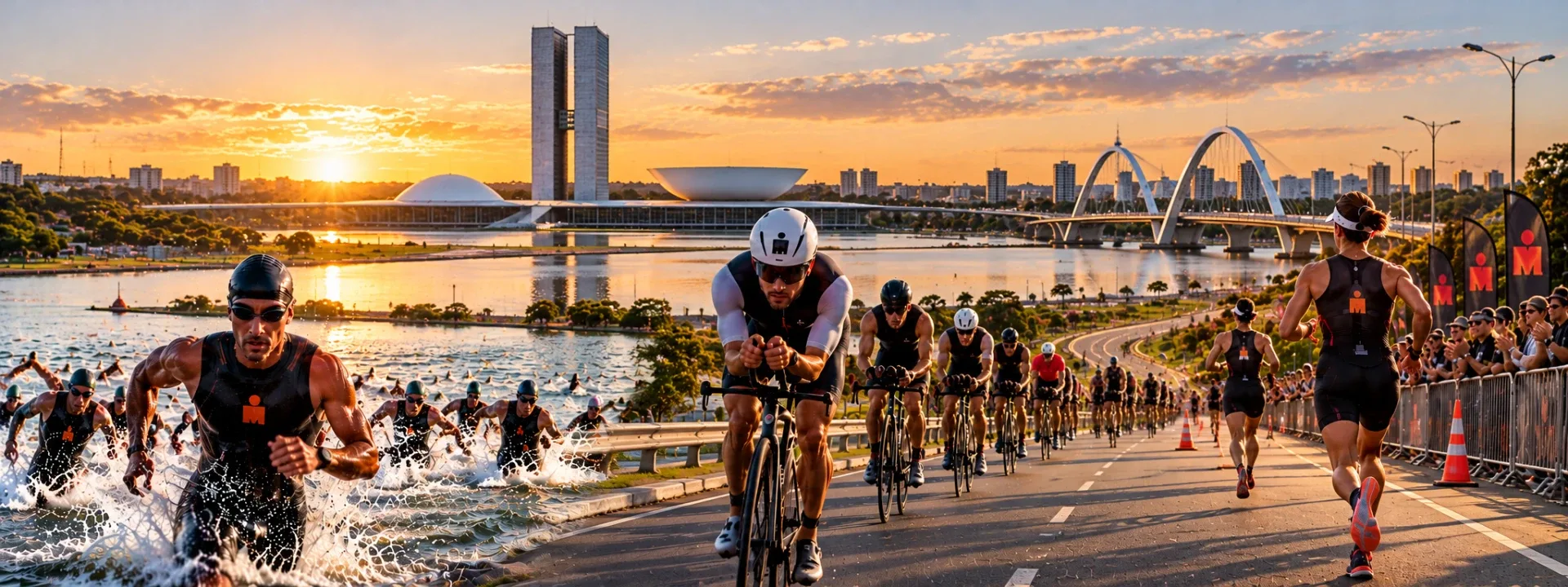 Atleta competindo em prova de endurance
